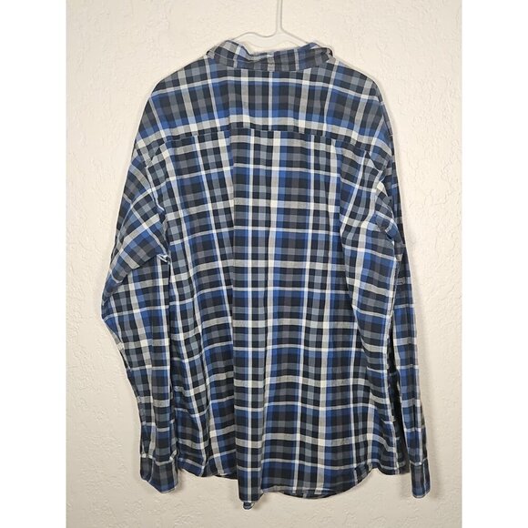 Columbia Mens Sz XXL Button Up Shirt Blue Plaid Long Sleeve Long Sleeves - Picture 3 of 4